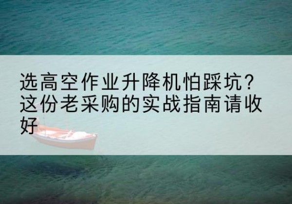 烟台高空作业升降机厂家推荐-选高空作业升降机怕踩坑？这份老采购的实战指南请收好